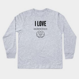 I Love Neuroscience Kids Long Sleeve T-Shirt